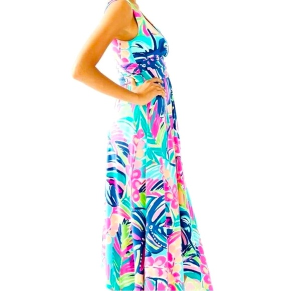 Lilly Pulitzer Sloane Midi Dress Exotic Garden Size M NEW RARE - Picture 4 of 15
